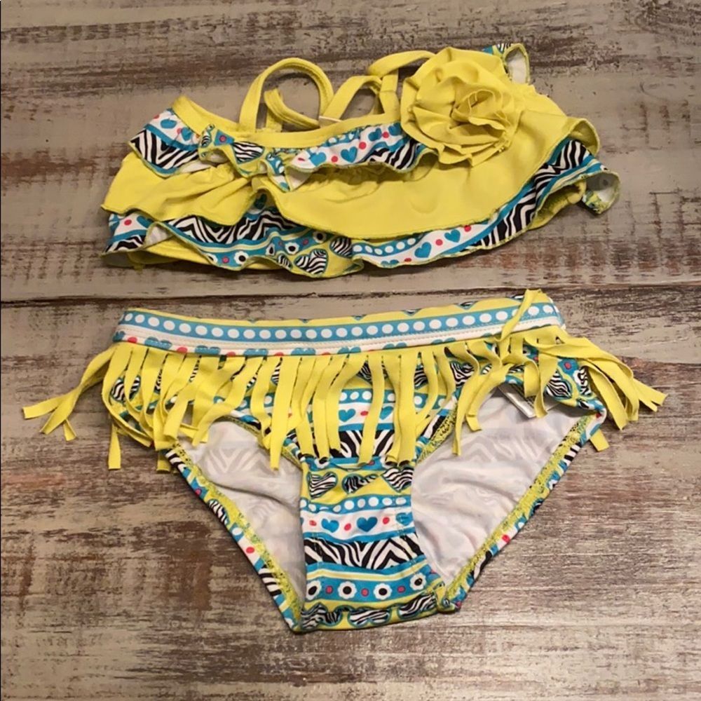Girls Fringe Bikini Size 4